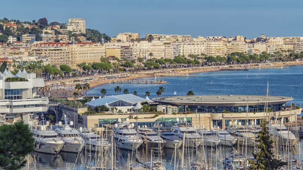 City of Cannes in summer on the French Riviera