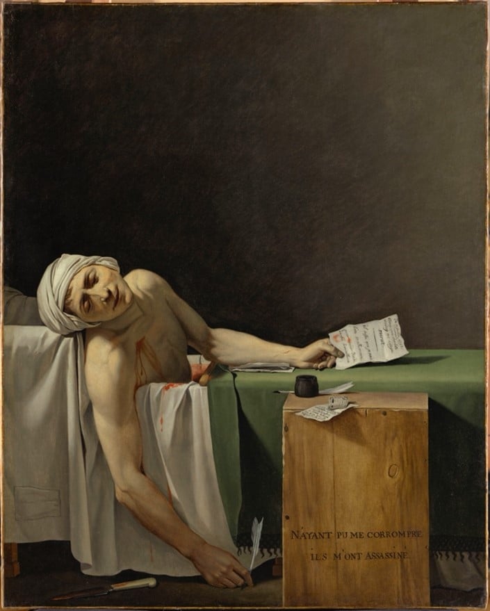 Marat assassiné de Jacques-Louis David© Musée du Louvre / Mathieu Rabeau